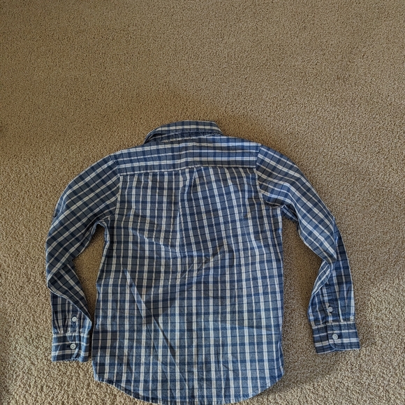 100% cotton, Janie and Jack, long sleeve plaid button up. - Picture 7 of 7